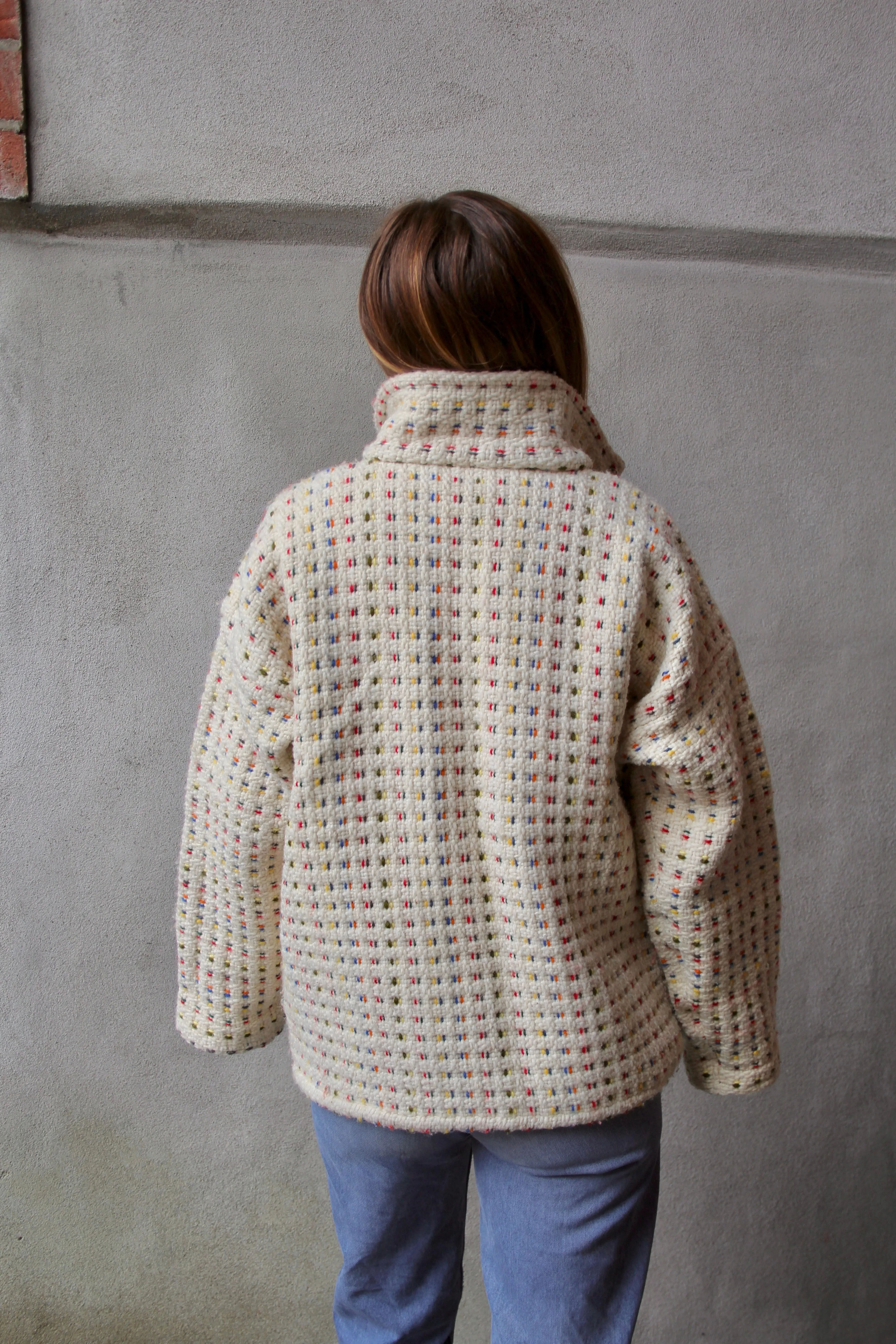 Vintage knit confetti cardigan - L/XL