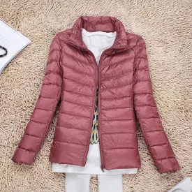 Women Winter Coat Autumn Ultralight Duck Down Jacket Slim Fit Puffer Windproof Outerwear
