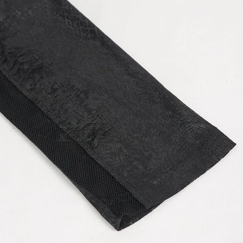 Women's Gothic Metal Chain Ripped Leggings