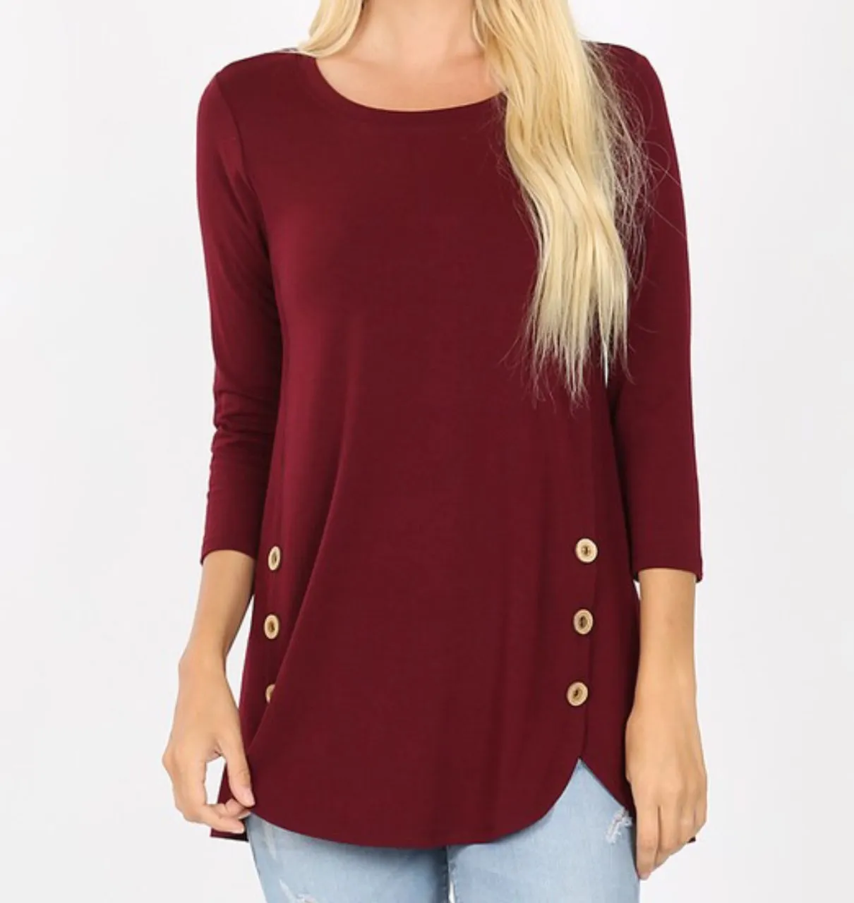 Wooden Button Top - Plus