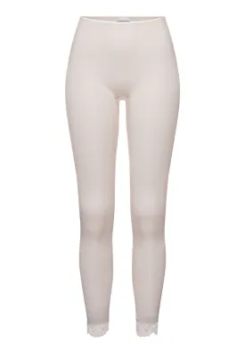 Woolen Lace Wool and Silk Lace Trim Leggings | Pumice 70910-2801