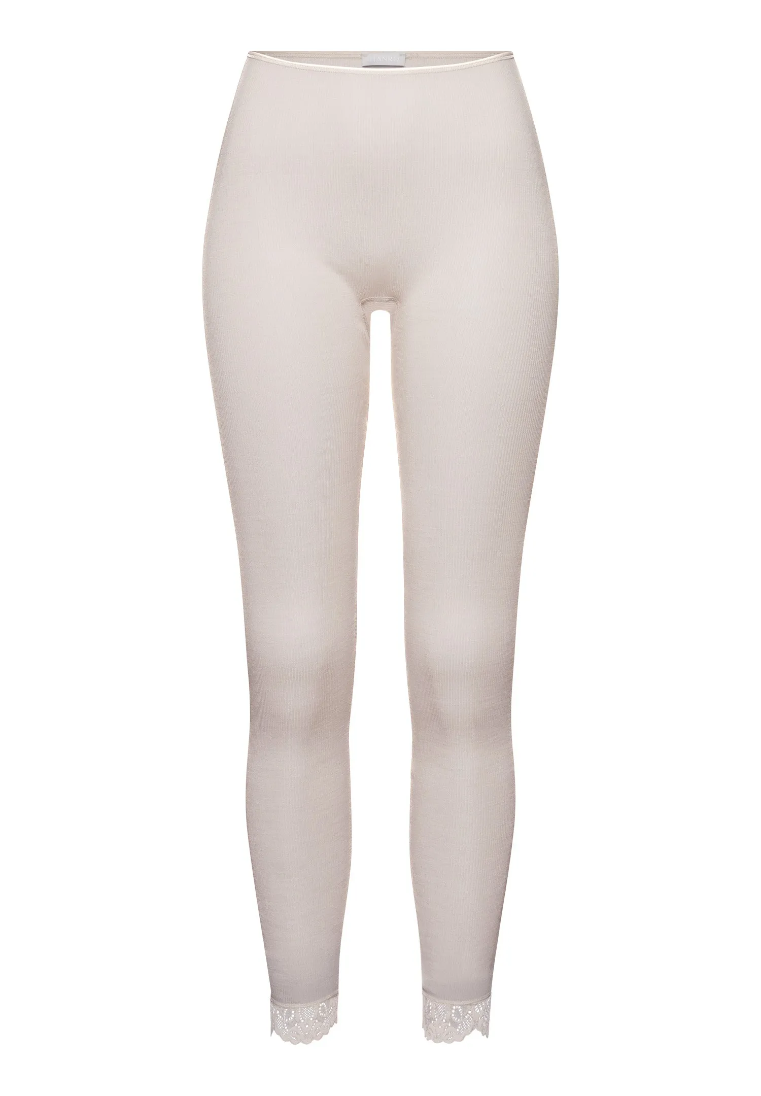 Woolen Lace Wool and Silk Lace Trim Leggings | Pumice 70910-2801