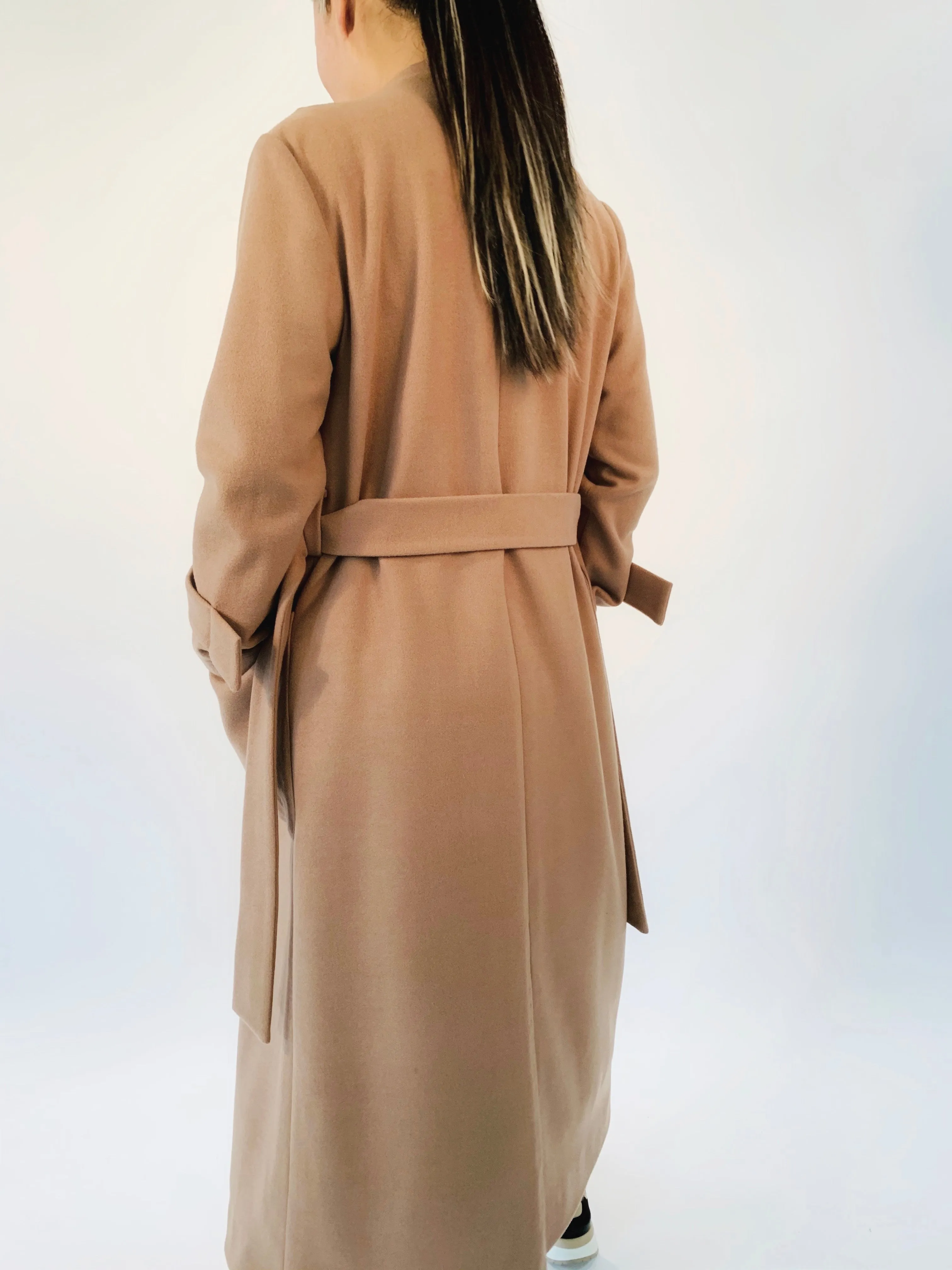 Wrap Up Coat in Camel