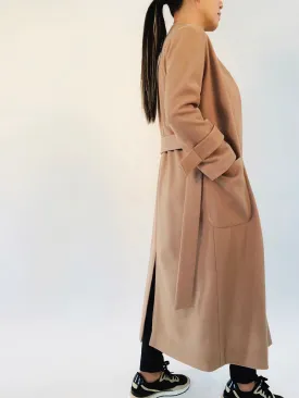 Wrap Up Coat in Camel