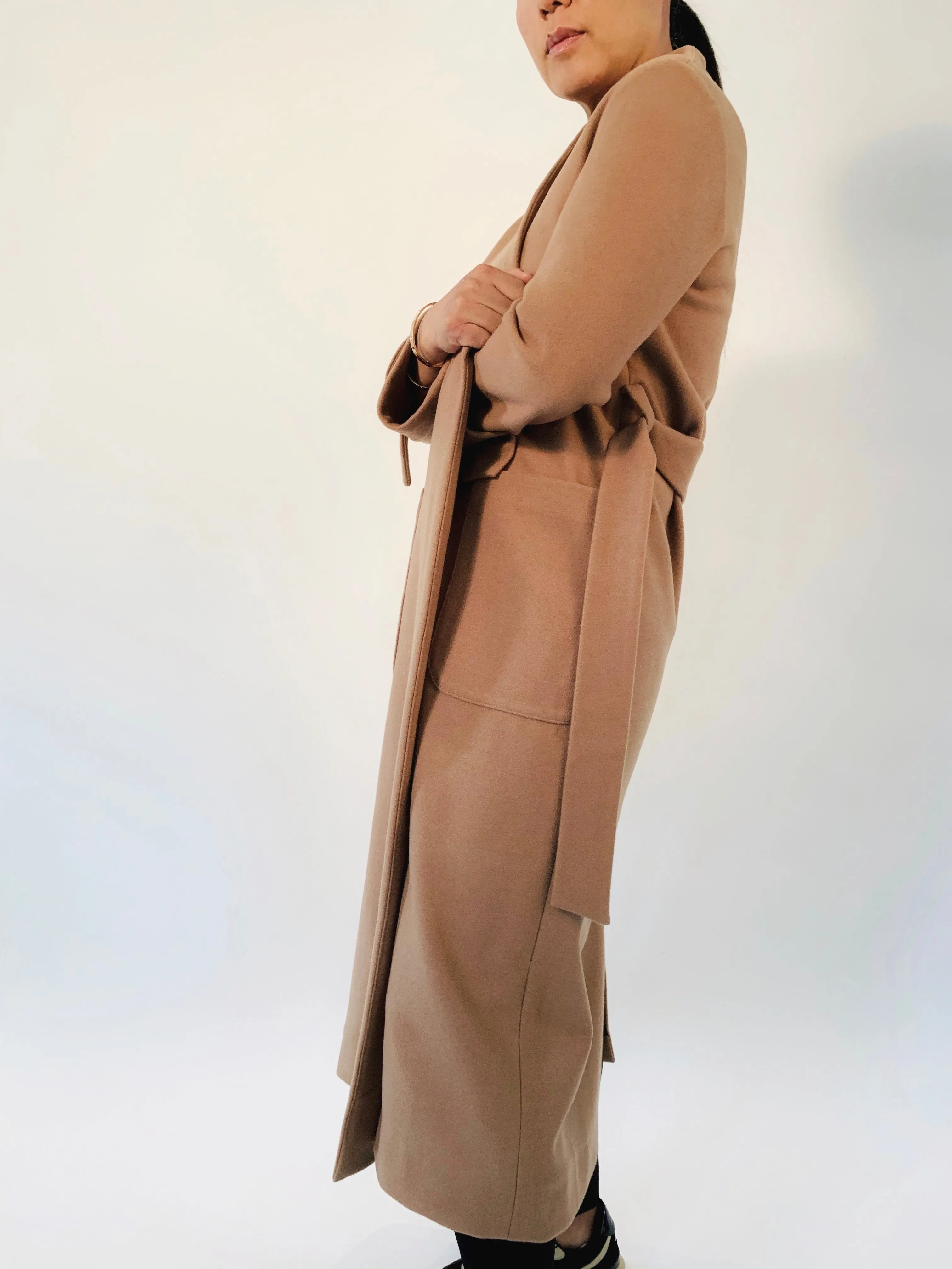 Wrap Up Coat in Camel