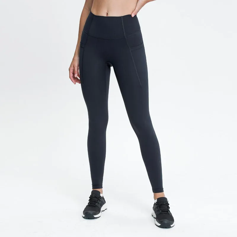 Yoga Leggings Full Length with Side Pockets High Waisted Buttery Soft Yoga Pant