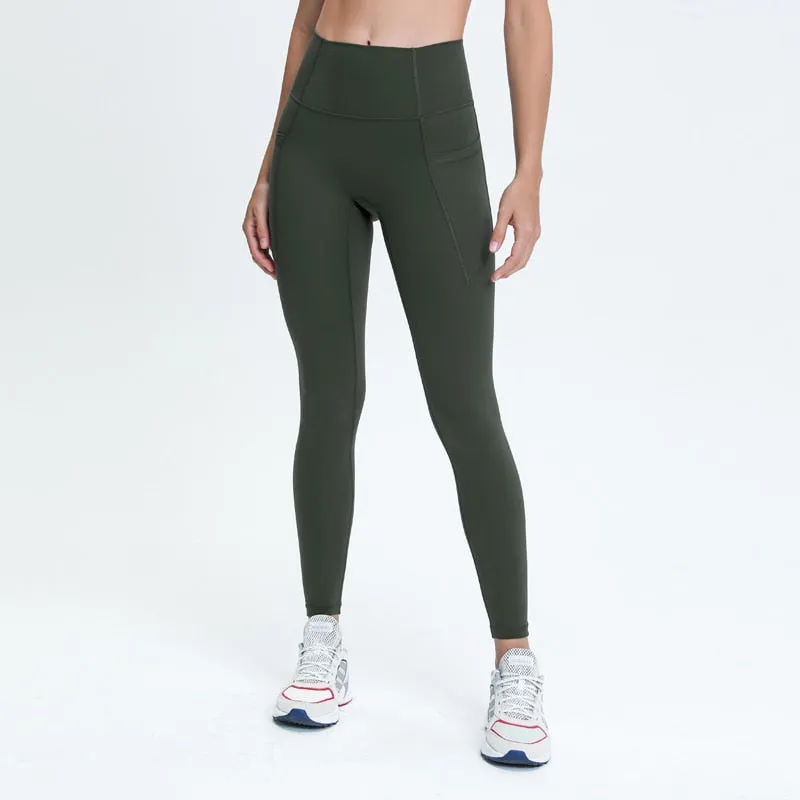Yoga Leggings Full Length with Side Pockets High Waisted Buttery Soft Yoga Pant